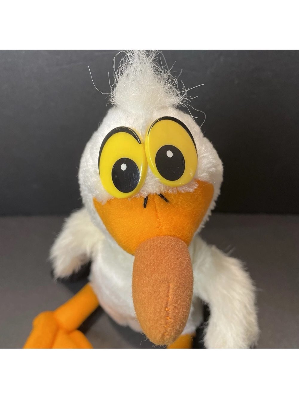 Vintage  Disneyland Little Mermaid 9” Scuttle Seagull Bird Plush Korea HTF